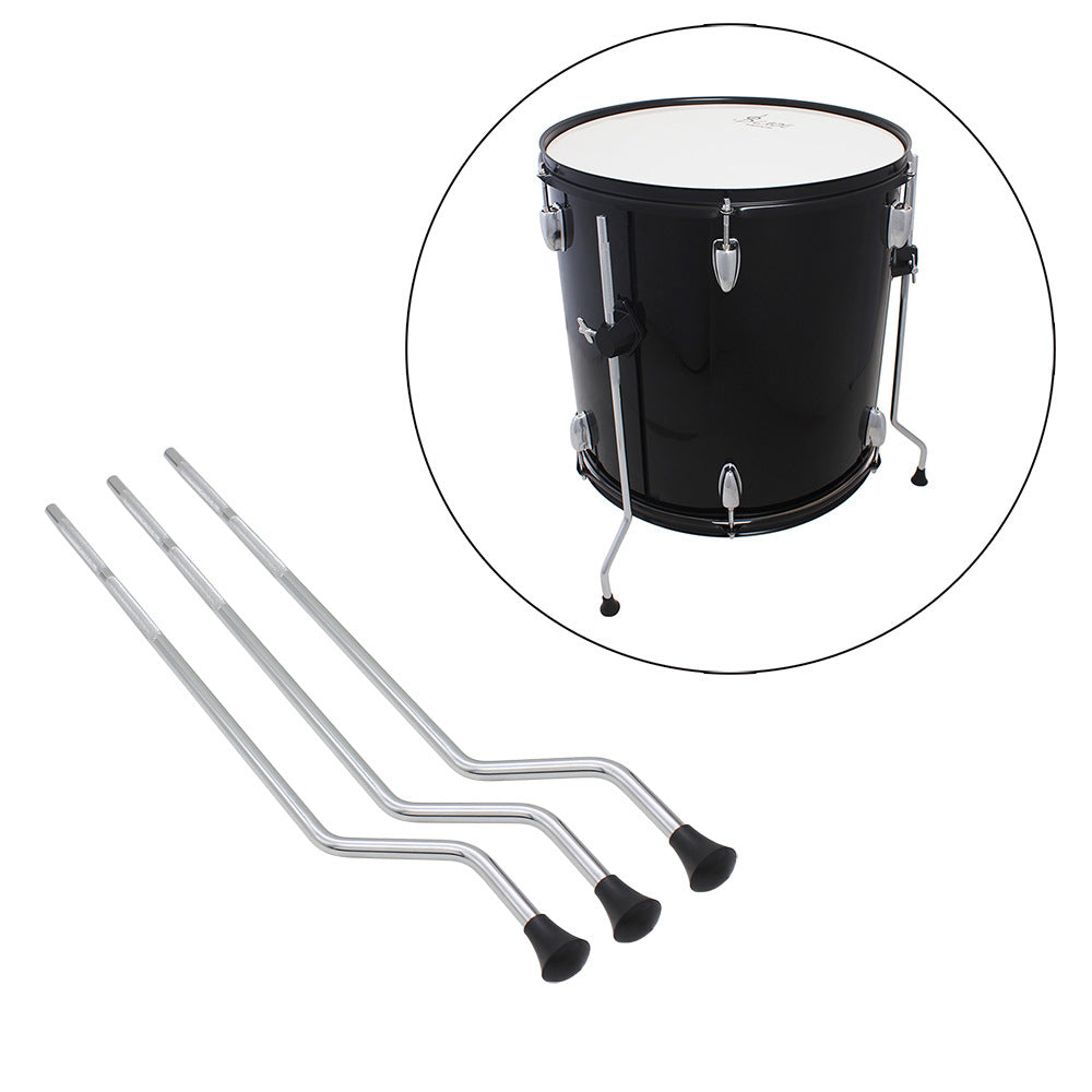 KTX-517587 Metal Drum Legs with Anti-Skid Surface for Percussion Instruments - Silver Finish