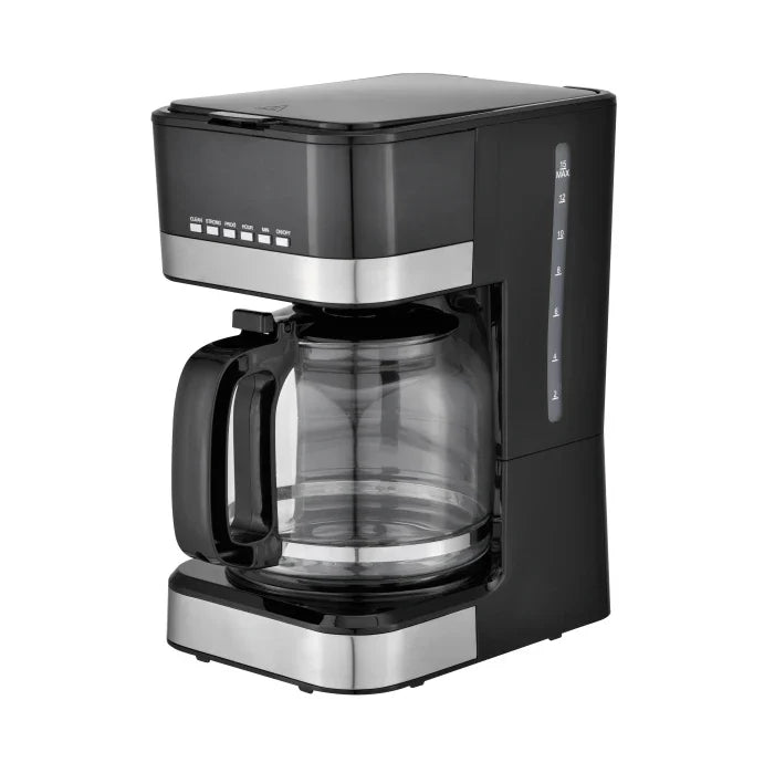 KTX-049107 LCD Timer Glass Jar Coffee Maker with Warm Plate for Drip Brewing in Europe