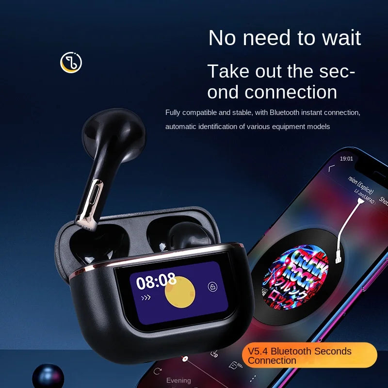 KTX-083603 Wireless In-Ear Headset with ENC, LED Battery Indicator, and Smart Display