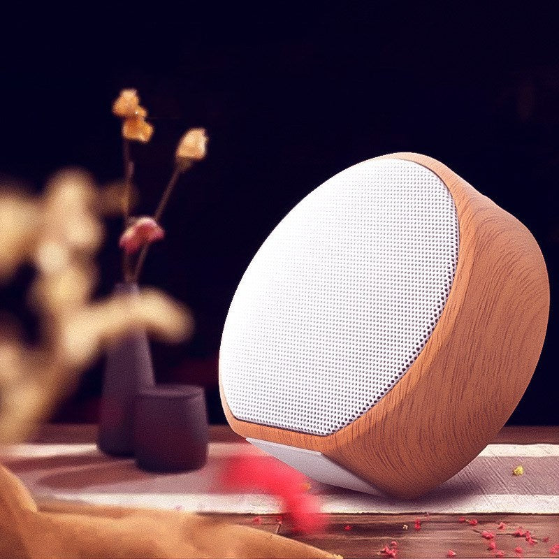 KTX-069267 Wood Grain Bluetooth Computer Speaker with USB Connection and Built-in Lithium Battery