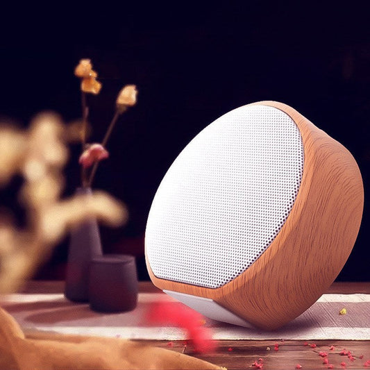 KTX-069267 Wood Grain Bluetooth Computer Speaker with USB Connection and Built-in Lithium Battery