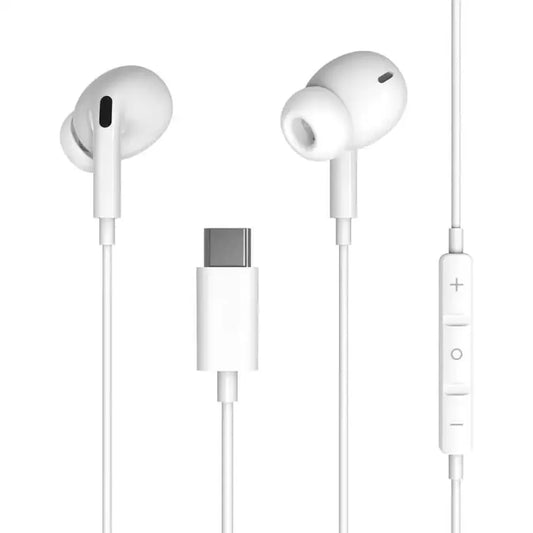 KTX-737555 Wired USB-C Earphones with In-Ear Design for Hands-Free Listening and Calls