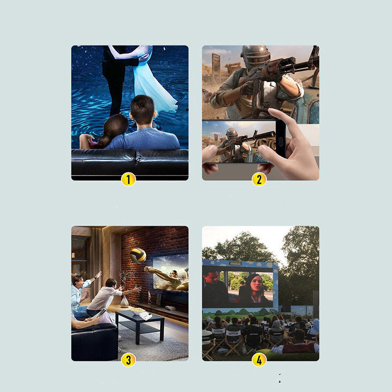 KTX-930643 Home Projector YG400 - HD LED Projection, 1080x720P, 30-138 Inches Projection Size, Lightweight Design