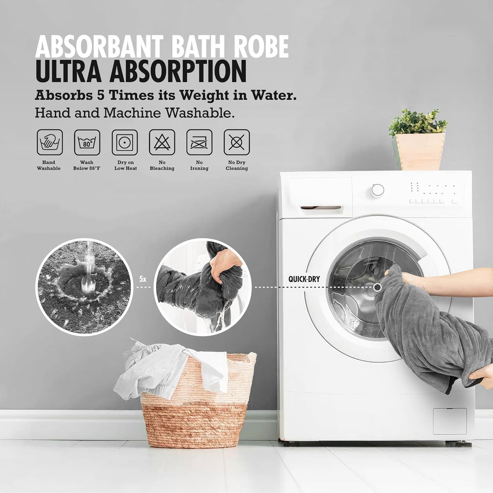 JMT-773642 Super Absorbent Dog Bathrobe for Medium to Large Dogs, Perfect Towel Pajamas for Poodles, Corgis, and Bichons