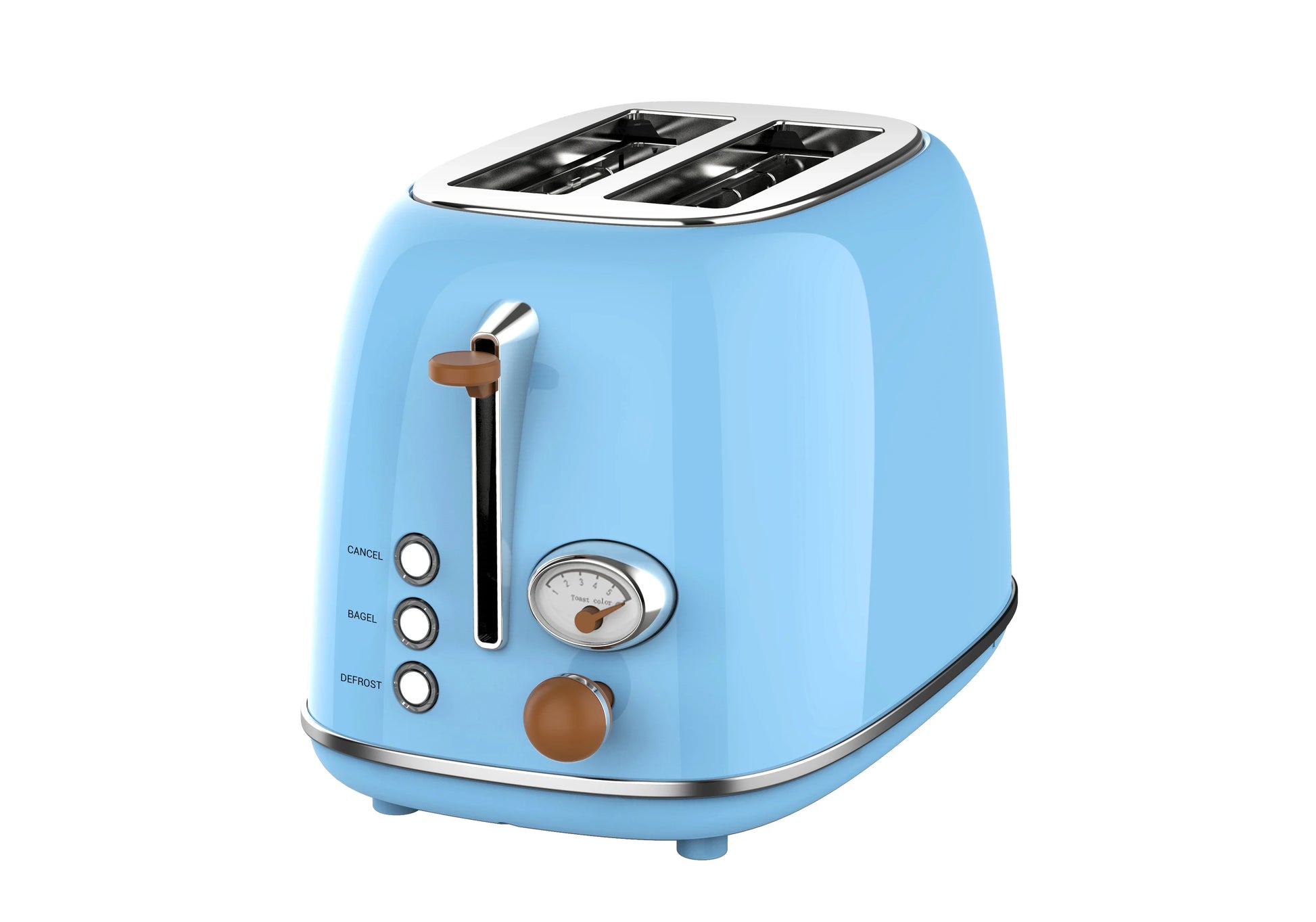 KTX-191699 Stainless Steel 2-Slice Electric Breakfast Sandwich Toaster with Automatic Pop-Up Function