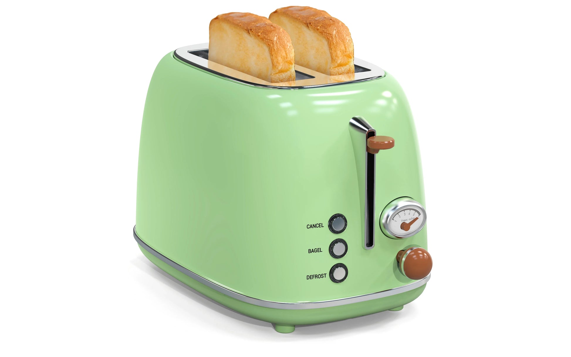 KTX-191699 Stainless Steel 2-Slice Electric Breakfast Sandwich Toaster with Automatic Pop-Up Function