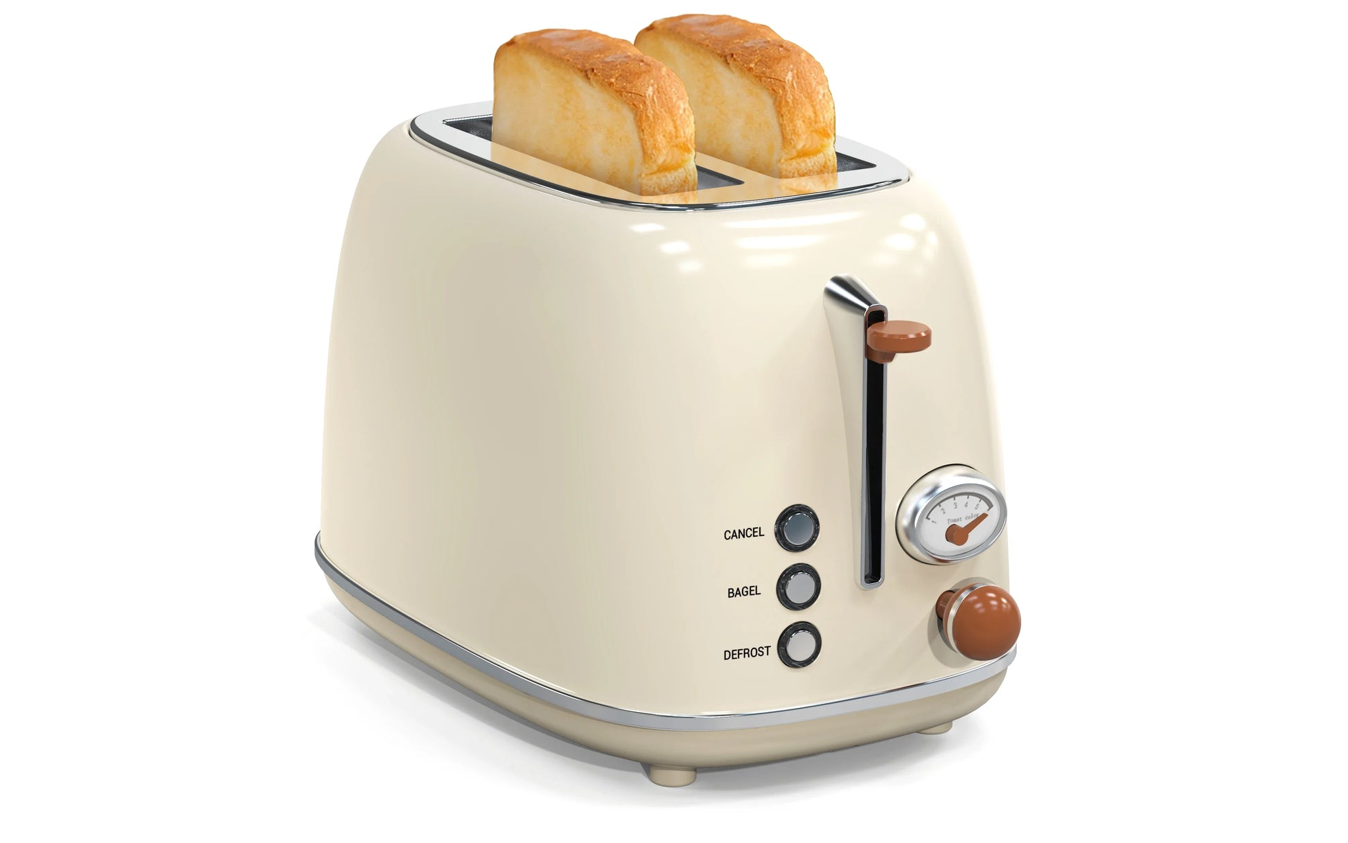 KTX-191699 Stainless Steel 2-Slice Electric Breakfast Sandwich Toaster with Automatic Pop-Up Function