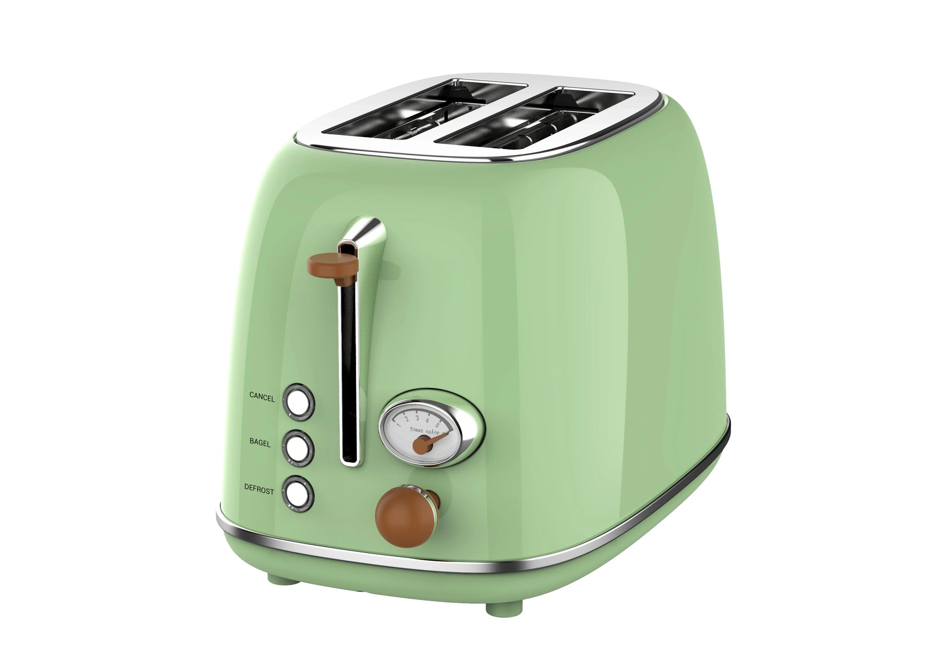 KTX-191699 Stainless Steel 2-Slice Electric Breakfast Sandwich Toaster with Automatic Pop-Up Function
