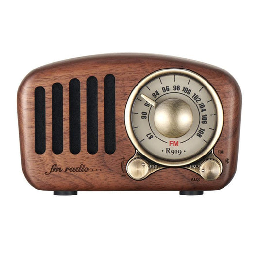 KTX-757395 Retro Wooden Bluetooth Mini Speaker - Wireless Design, 5W Output, 1100mAh Battery, USB Interface, 10m Range