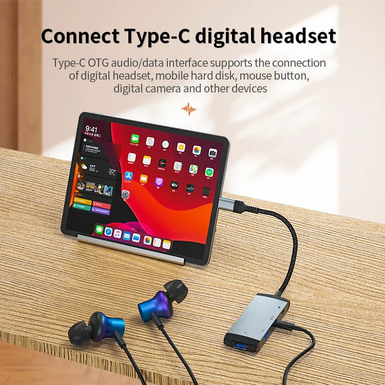 KTX-346643 4-in-1 USB 3.0 Docking Station Adapter for iPhone, iPad, and Laptop with PD Charging