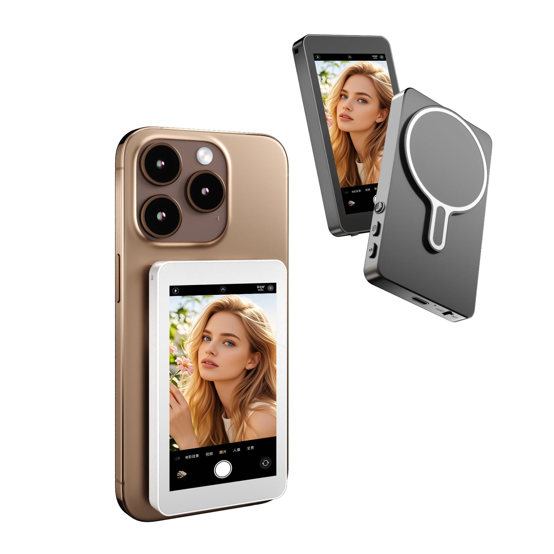 KTX-492307 Upgraded RK-X40L Mobile Selfie Screen Projector with Audio, Focusing Feature, and Built-in Camera Button