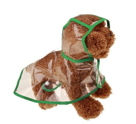 JMT-780554 Transparent Waterproof Dog Raincoat ¨C Adjustable Hoody Clothing for Pets in Various Sizes