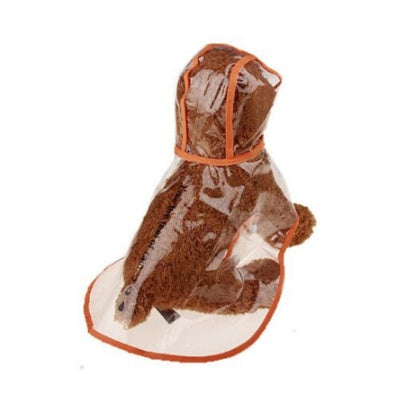 JMT-780554 Transparent Waterproof Dog Raincoat ¨C Adjustable Hoody Clothing for Pets in Various Sizes