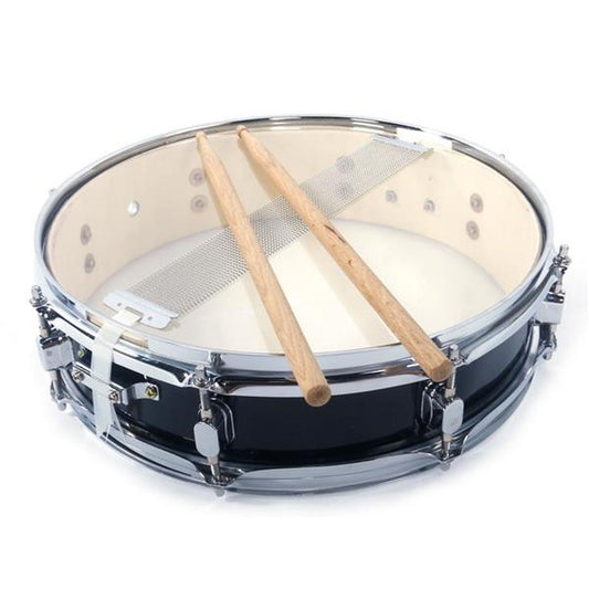 KTX-665619 13x3.5 Inch Black Snare Drum Set with Drum Stick, Key, and Strap