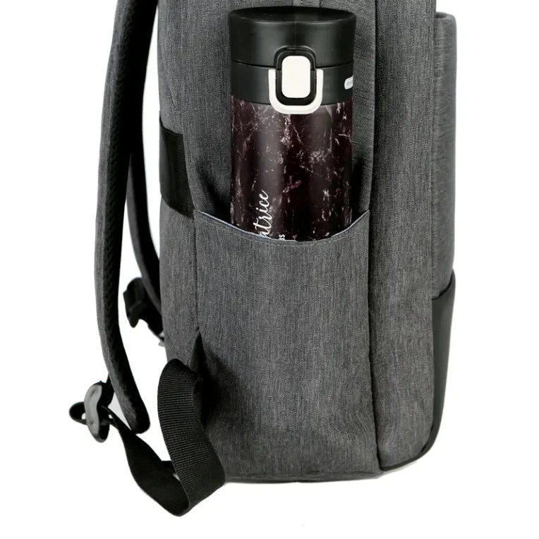 KTX-461075 Custom Logo Laptop Backpack with Waterproof Zipper and USB Port, Polyester Material
