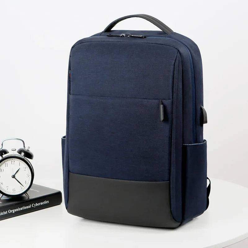 KTX-461075 Custom Logo Laptop Backpack with Waterproof Zipper and USB Port, Polyester Material