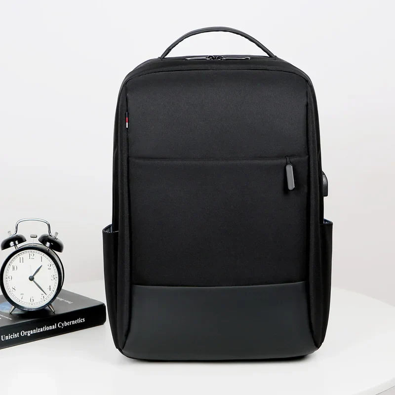 KTX-461075 Custom Logo Laptop Backpack with Waterproof Zipper and USB Port, Polyester Material