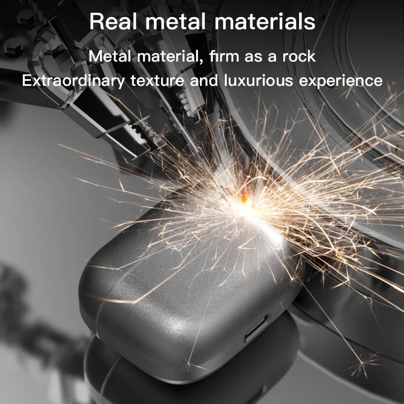 KTX-690387 Zinc Alloy Noise Cancelling TWS Earphones with LED Battery Indicator