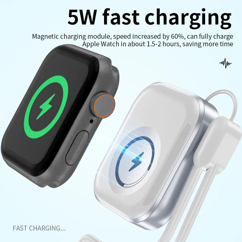 KTX-884435 Portable USB Wireless Magnetic Watch Charger for Smartwatches - 5W Fast Charging Compatibility