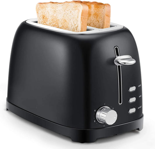 KTX-061779 Retro Auto Pop-Up Mini Toaster with Defrost Function for Two Slices and Sandwiches