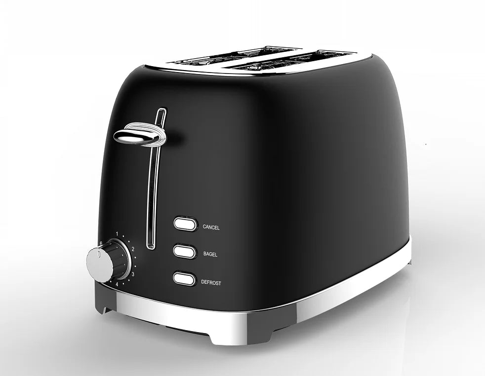 KTX-061779 Retro Auto Pop-Up Mini Toaster with Defrost Function for Two Slices and Sandwiches