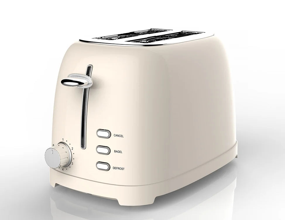 KTX-061779 Retro Auto Pop-Up Mini Toaster with Defrost Function for Two Slices and Sandwiches