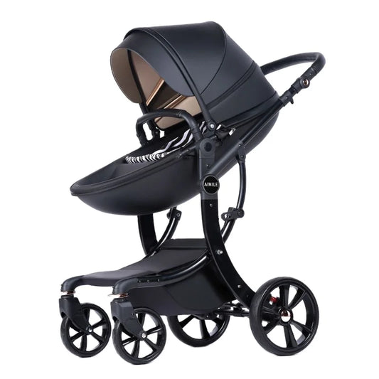 KTX-579603 Foldable Baby Stroller with Bassinet for Travel, Compact Design and Easy Transport
