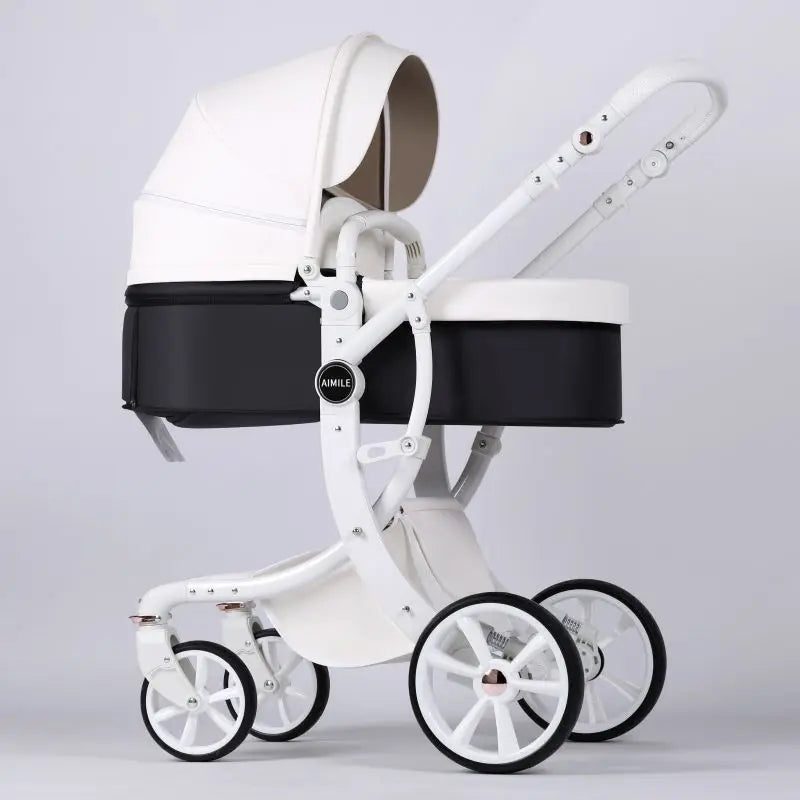 KTX-579603 Foldable Baby Stroller with Bassinet for Travel, Compact Design and Easy Transport