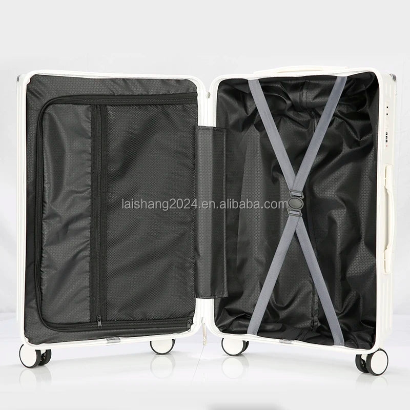 KTX-031955 Durable 4-Wheel Soft Shell Luggage Travel Set Trolley Suitcase with Wheels