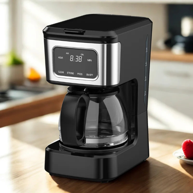 KTX-574547 6-Cup High Glass Coffee Maker with Touch Screen and Non-Stick Warming Plate