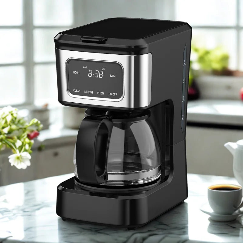 KTX-574547 6-Cup High Glass Coffee Maker with Touch Screen and Non-Stick Warming Plate