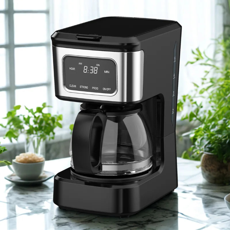 KTX-574547 6-Cup High Glass Coffee Maker with Touch Screen and Non-Stick Warming Plate