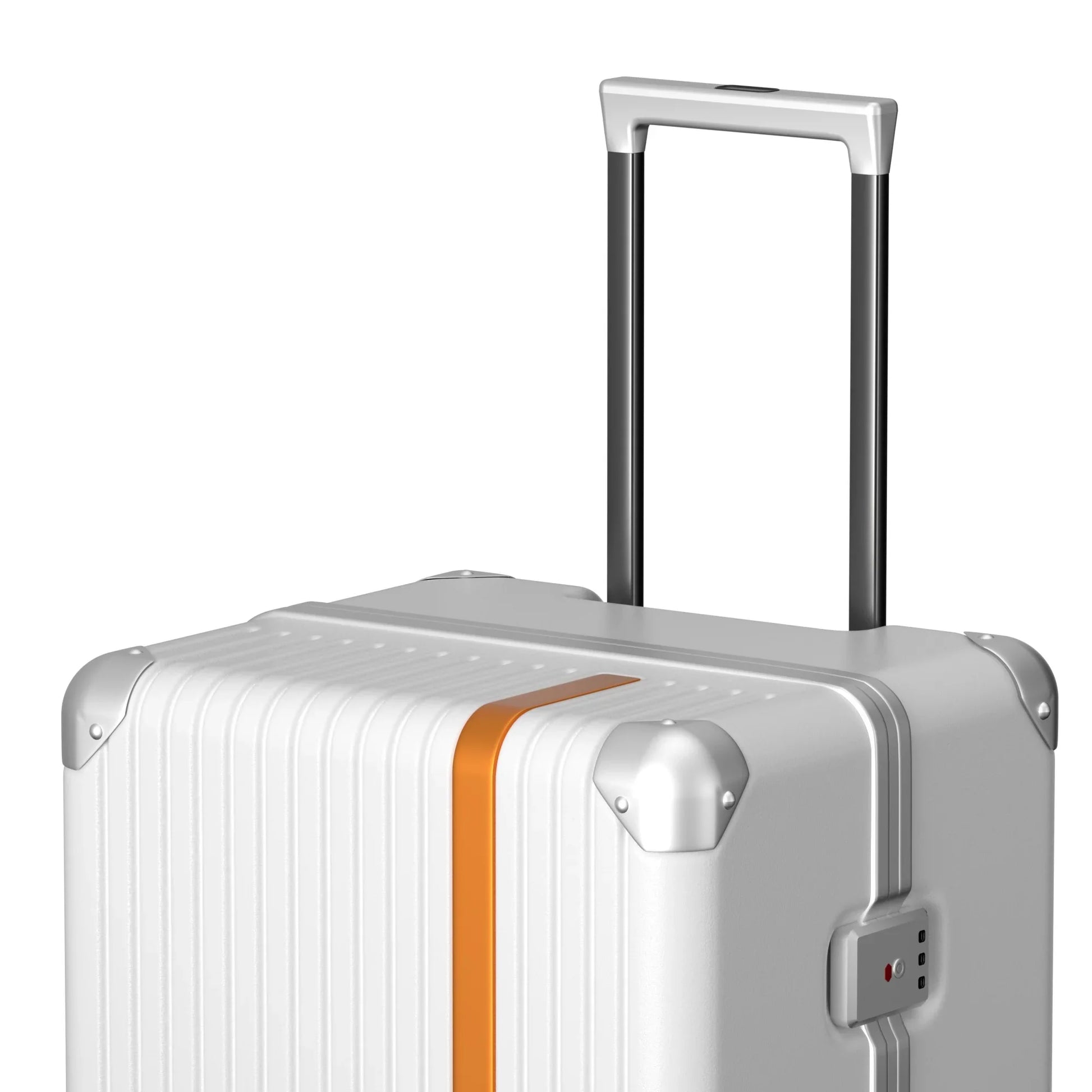 KTX-929043 Durable Hardshell PC Trolley Travel Suitcase with Aluminium Details, Ideal Carry-On Luggage