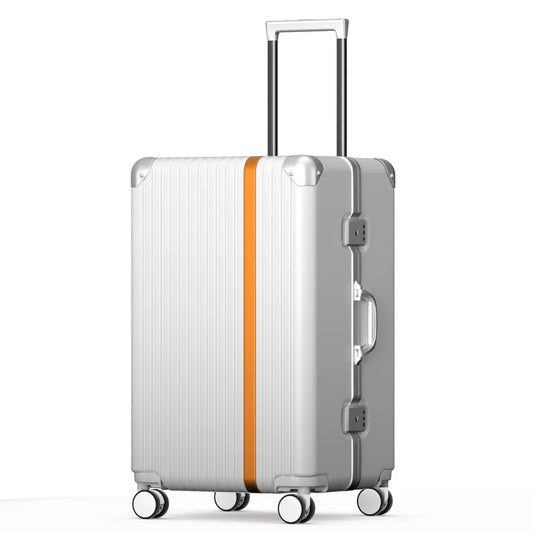 KTX-929043 Durable Hardshell PC Trolley Travel Suitcase with Aluminium Details, Ideal Carry-On Luggage