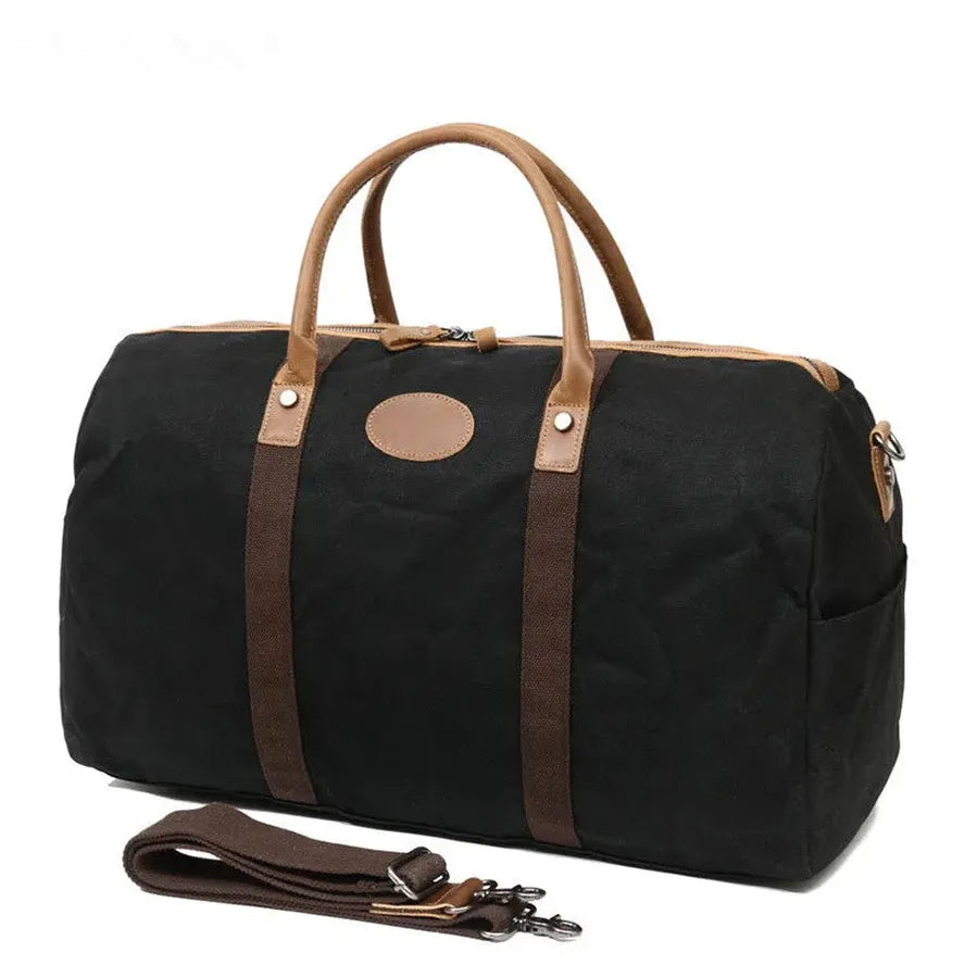KTX-943379 Waxed Canvas Travel Duffle Bag for Weekend Getaways