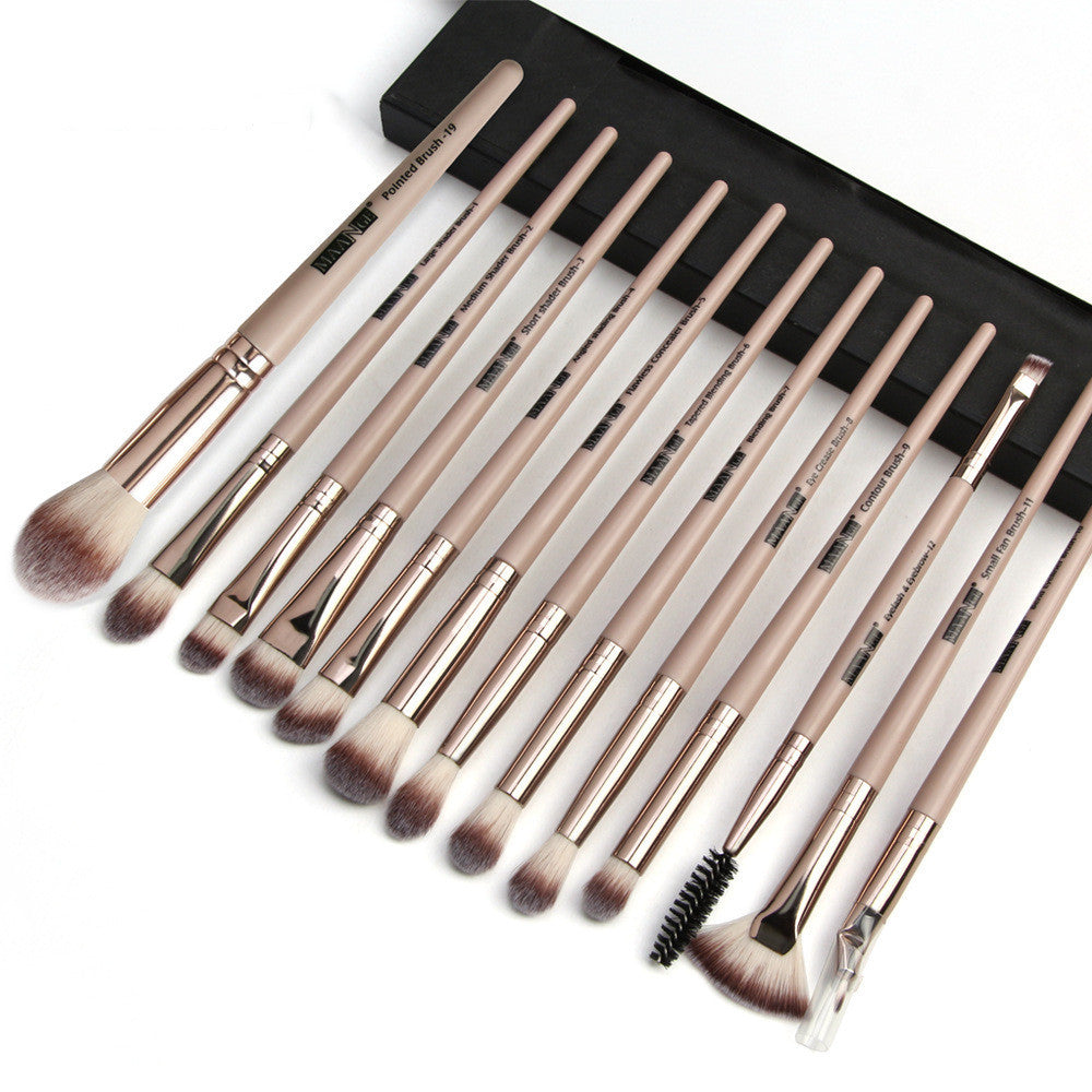 KTX-942227 13-Piece Eyeshadow Makeup Brush Set in Multiple Colors for Precision Application