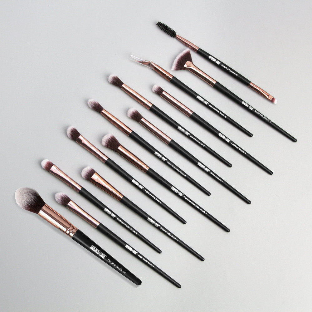 KTX-942227 13-Piece Eyeshadow Makeup Brush Set in Multiple Colors for Precision Application