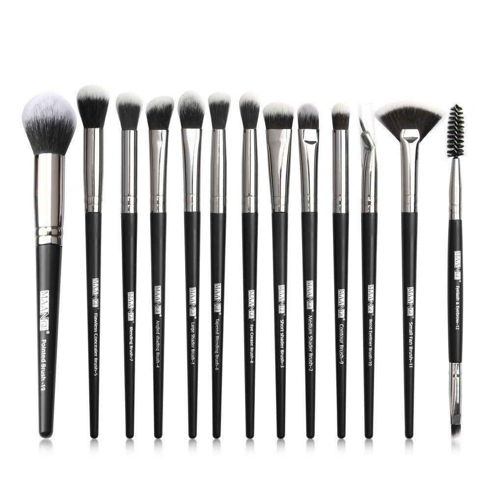 KTX-942227 13-Piece Eyeshadow Makeup Brush Set in Multiple Colors for Precision Application