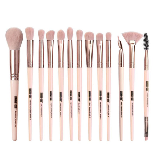 KTX-942227 13-Piece Eyeshadow Makeup Brush Set in Multiple Colors for Precision Application