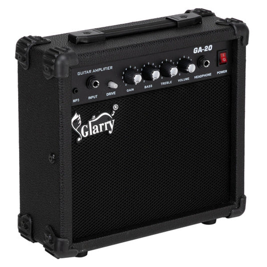 KTX-835795 20W Portable Electric Guitar Amplifier with Volume, Treble, Bass, and Middle Controls