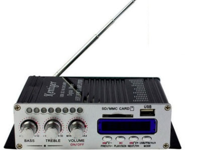 KTX-851603 Multi-Function Amplifier with MP3 Player, FM Radio, and Remote Control for Home and Vehicle Audio Systems