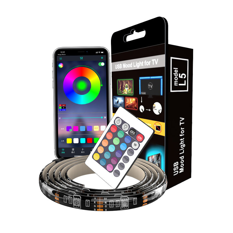 KTX-199379 Color-Changing USB Soft Light Strip with Mobile App Control