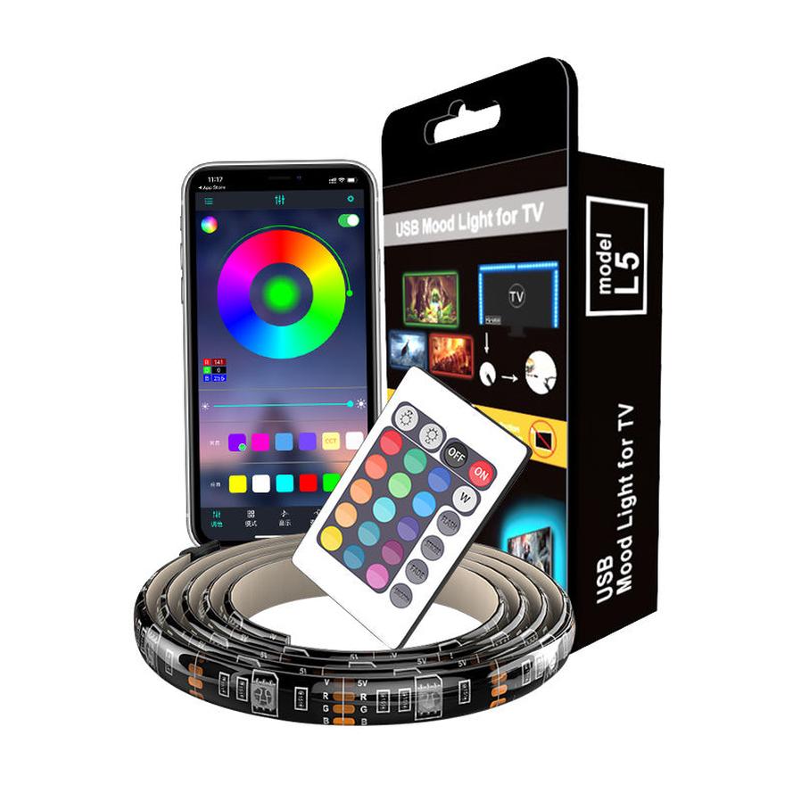 KTX-199379 Color-Changing USB Soft Light Strip with Mobile App Control