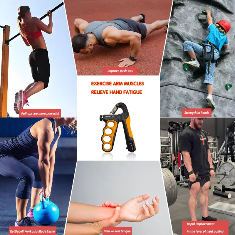 KTX-078867 Adjustable Hand Grip Strengthener for Muscle Training - 5-100kg Resistance Levels