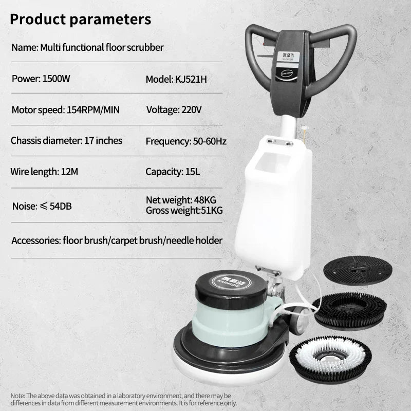 KTX-273875 Multifunctional Carpet and Floor Cleaning Machine with Polishing Capabilities