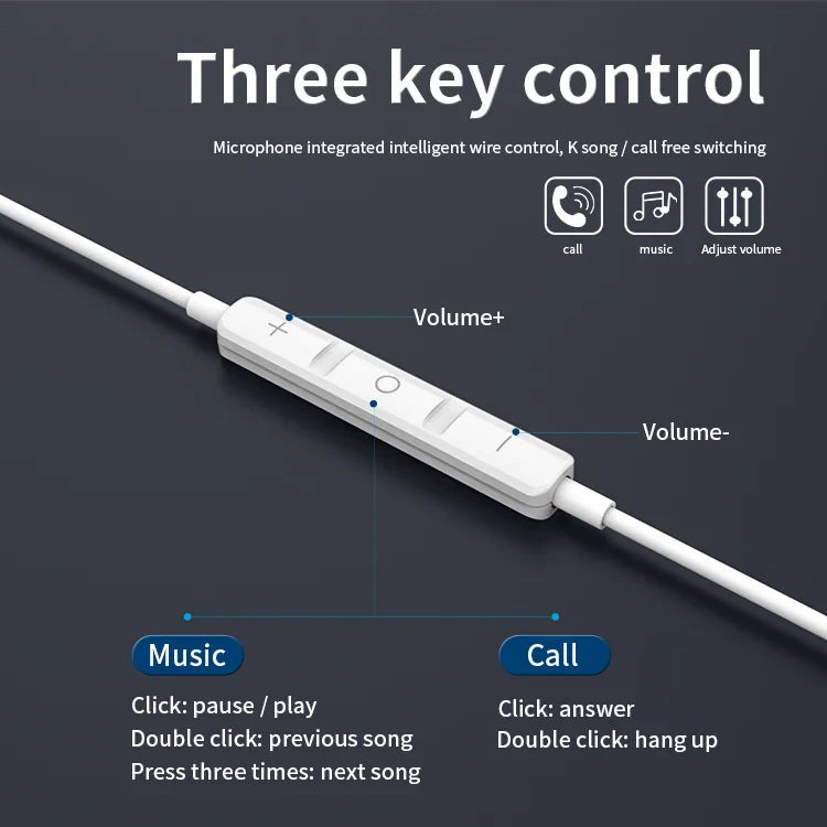KTX-682323 Wired 3.5mm Earbuds with Microphone and Magnetic Design for iPhone