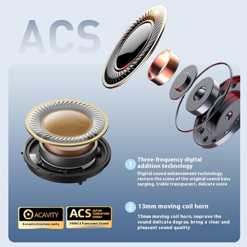 KTX-870035 Wireless Half-Ear Noise Cancelling Zinc Alloy Earphones TWS Headset
