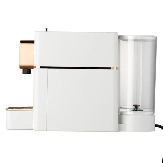 KTX-096531 Automatic 1400W Espresso Coffee Maker - Professional Capsule Machine in White for Home Use