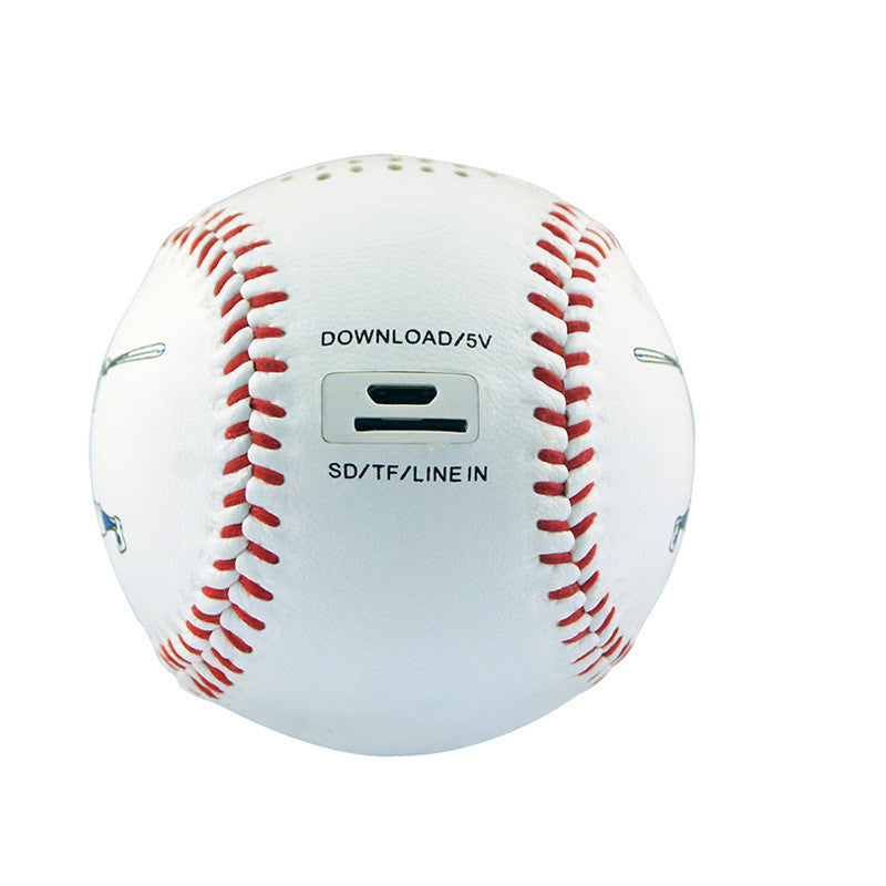 KTX-082771 Bluetooth Baseball Home Speaker - Compact 3W Output, 150-18000Hz Frequency, White/Orange/Green Colors
