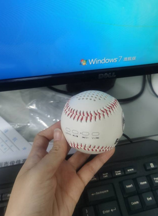 KTX-082771 Bluetooth Baseball Home Speaker - Compact 3W Output, 150-18000Hz Frequency, White/Orange/Green Colors